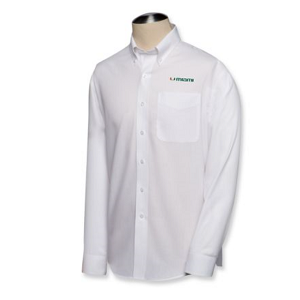 Miami Hurricanes B&T LS Epic Easy Care Fine Twill Shirt - White